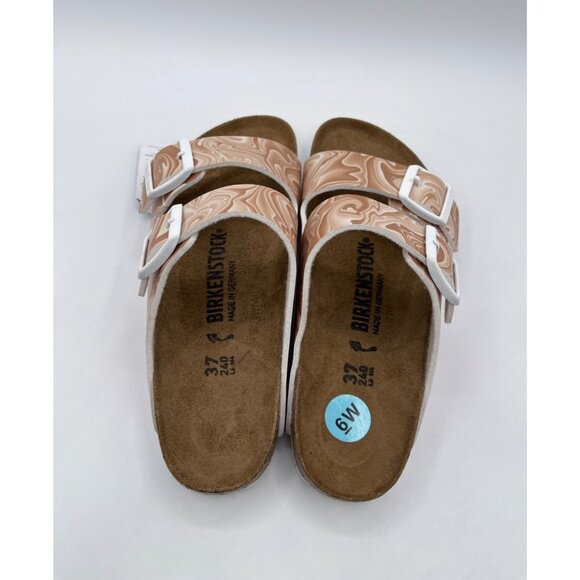Birkenstock Women's Arizona Birko-Flor / Sandals - New Beige - Size 6 - Picture 3 of 6